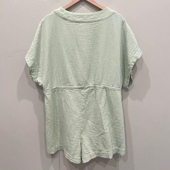 Madewell Lightest Spun Cover-Up Drawstring Romper Plus Size XXL - Picture 4 of 9